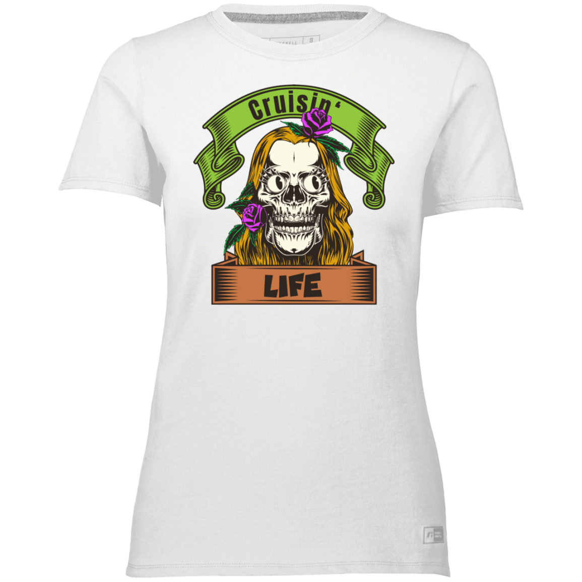 Skull Cruisin' Life Ladies’ Dri-Power Tee - Blonde - Gifternaut