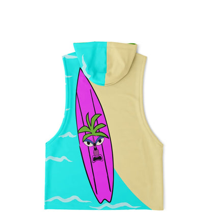 Surfboard Beach Athletic Sleeveless Hoodie - Gifternaut