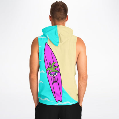 Surfboard Beach Athletic Sleeveless Hoodie - Gifternaut