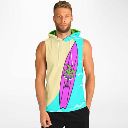 Surfboard Beach Athletic Sleeveless Hoodie - Gifternaut